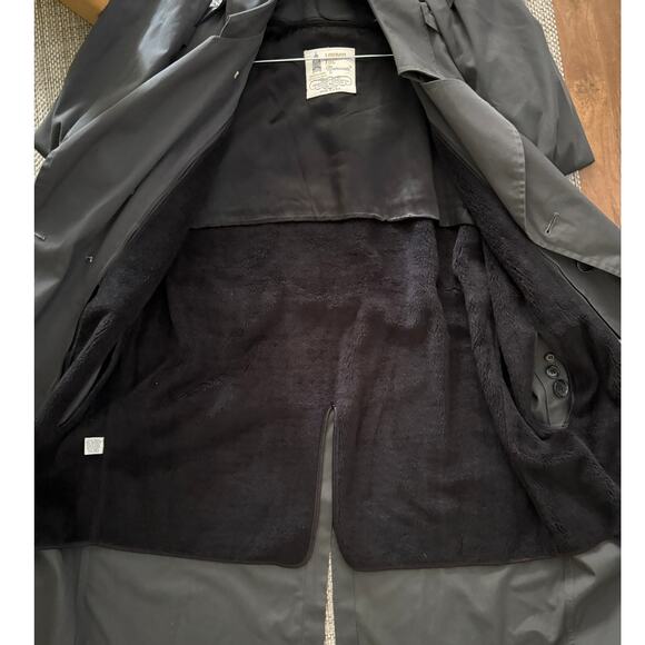 London Fog Black Trench Coat - Picture 4 of 10